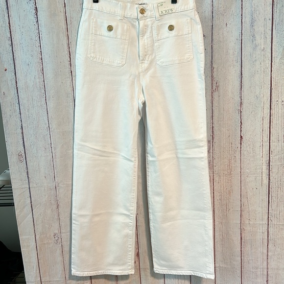 NWT J. Crew Sailor slim wide-leg jean in white - Picture 9 of 16